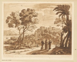 Landschap met Christus en de Emmaüsgangers