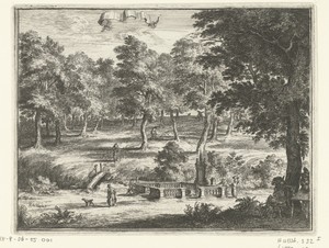 Landschap met de bron 'Acidula Smechtana'