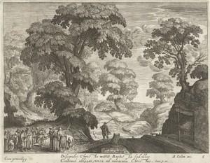 Landschap met de genezing van de blinden