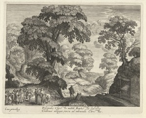 Landschap met de genezing van de blinden