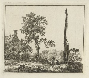 Landschap met de hoge paal