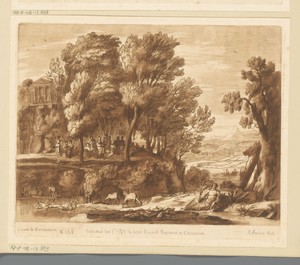 Landschap met de muzen op de berg Helicon