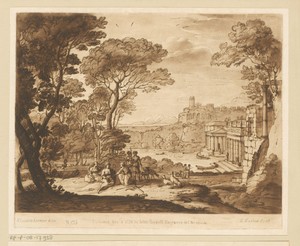 Landschap met de nimf Egeria, treurend over Numa