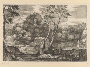 Landschap met de parabel van de Barmhartige Samaritaan