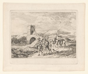 Landschap met de Ponte Salario in Rome