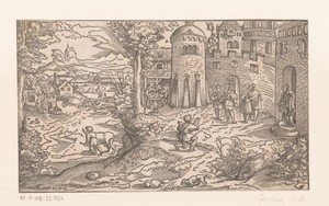 Landschap met de thuiskomst van de verloren zoon