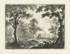 Landschap met de wegzending van Hagar