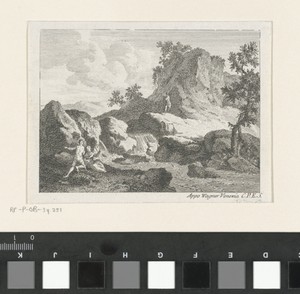 Landschap met drie figuren