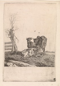 Landschap met drie koeien