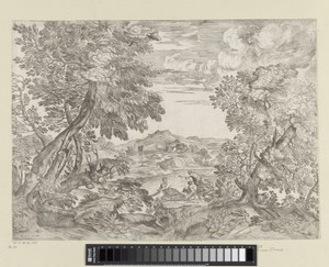 Landschap met drie mannen