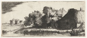 Landschap met een boerderij