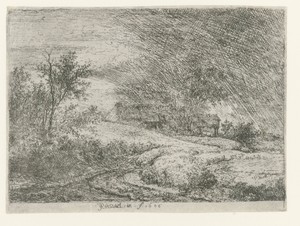 Landschap met een boerderij
