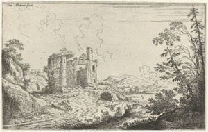 Landschap met een geitenhoeder
