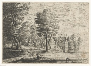 Landschap met een herder en zijn kudde