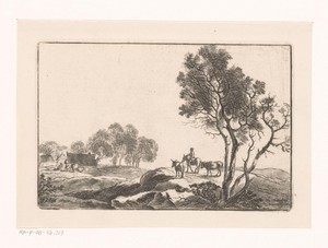 Landschap met een herder te paard
