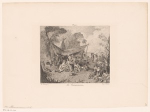 Landschap met een legerkamp