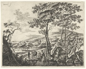 Landschap met een muilezeldrijver