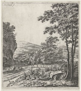 Landschap met een muilezeldrijver