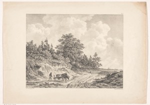 Landschap met een ossenkar