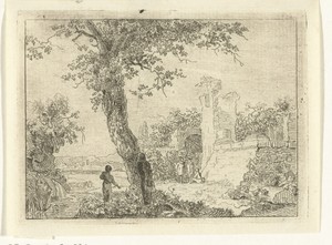 Landschap met een ruïne