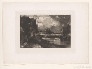 Landschap met een watermolen