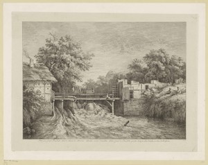 Landschap met een watermolen