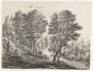 Landschap met een zittende boer