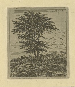Landschap met eik en jager