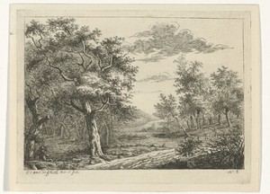 Landschap met figuren en vee