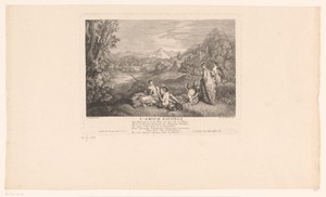 Landschap met galant gezelschap