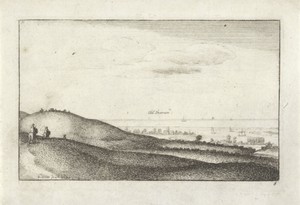 Landschap met gezicht op Shoreham