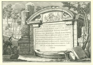 Landschap met grafmonument