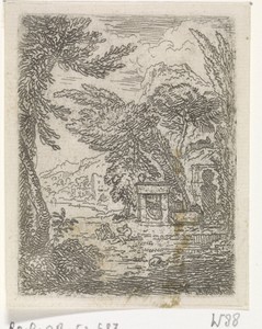 Landschap met graftombe