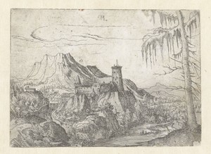Landschap met groot kasteel