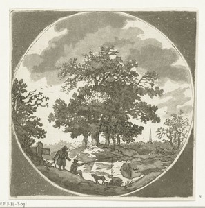 Landschap met hengelaar
