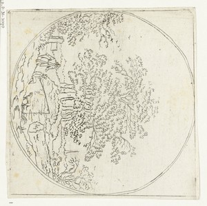 Landschap met hengelaar
