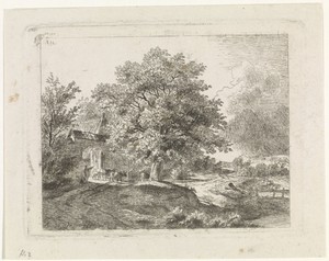 Landschap met herder en vee