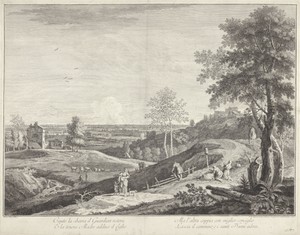Landschap met herders en pelgrims
