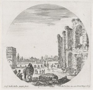 Landschap met het Colosseum en de Boog van Constantijn
