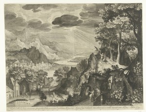 Landschap met het offer van Abraham