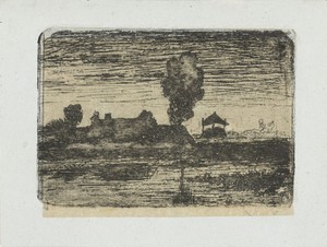 Landschap met hooiberg