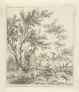 Landschap met houtsprokkelaar