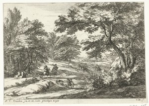 Landschap met jachttafereel