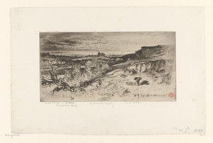 Landschap met kapel
