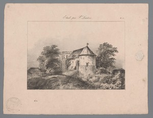 Landschap met kasteel of stadspoort