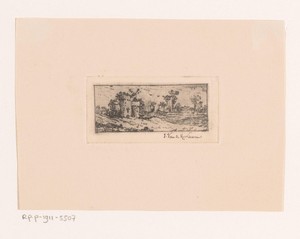 Landschap met kasteelruïne