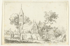 Landschap met kerk