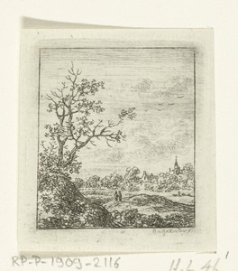 Landschap met kerktoren
