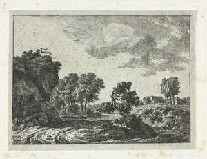 Landschap met kleine waterval