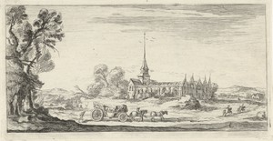 Landschap met klooster